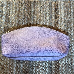 Lavender Leather Cosmetic Bag